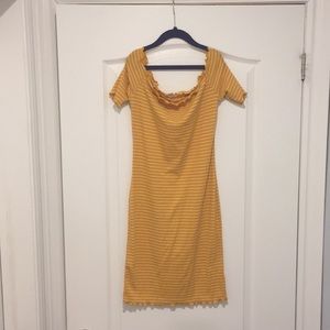 Bluenotes Cotton Dress Orange and White Stripped